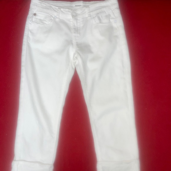 Hudson CPSIA 2008 Cuff Hem Jeans Girls Sz 10 White Straight Leg - Picture 8 of 8